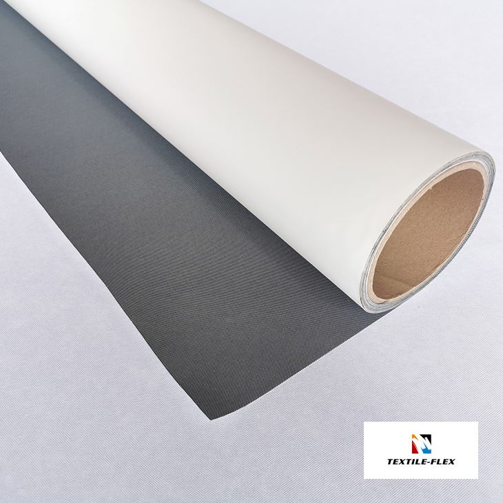 Soft Polyester Banner Fabric Grey Back