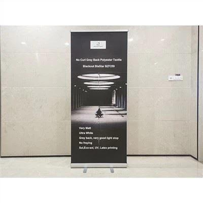Tela de pancarta de polièster gris sense arrissar-se